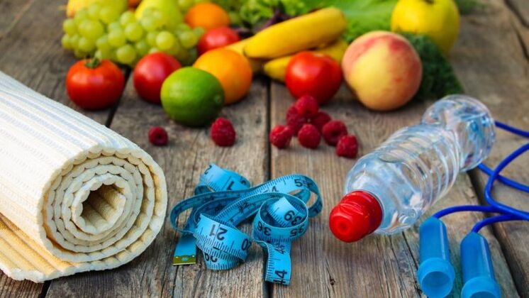 zdrowa żywność i centymetr do utraty wagi przy prawidłowym odżywianiu