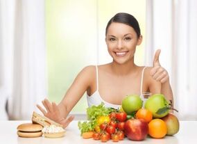zdrowa i niezdrowa żywność dla diety maggi
